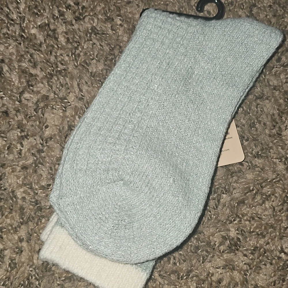 Muk Luks Shimmer Cozy Socks! Single Pair! Tall Or Slouched! Crew Length Sz 6-11